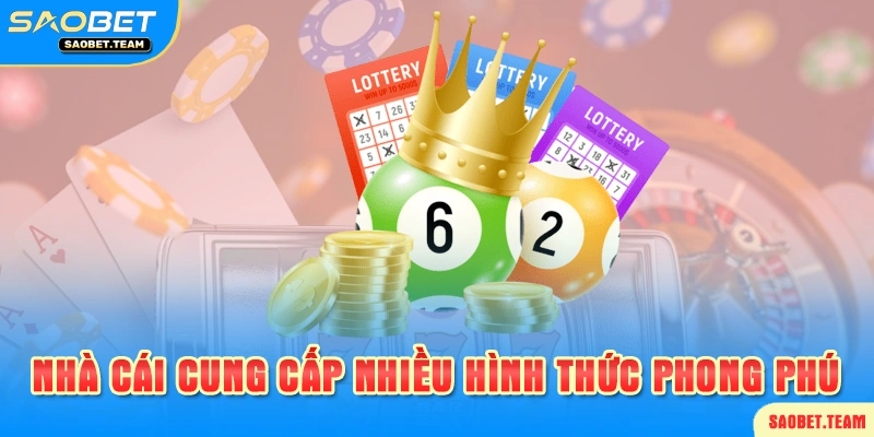 đa dạng hình thức xổ số saobet